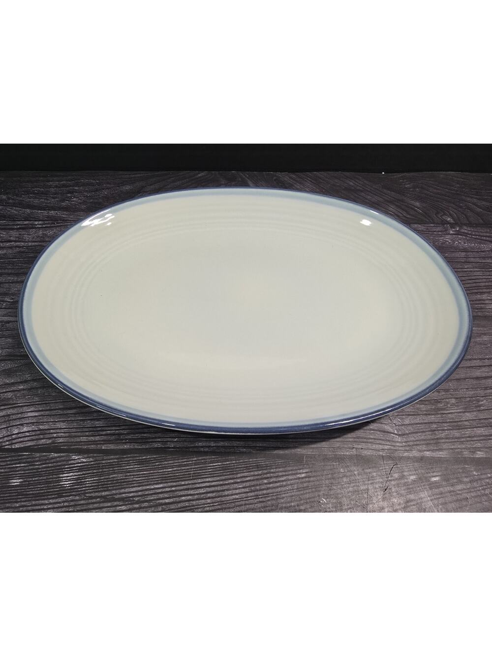 Vintage Pfaltzgraff Sky 14" Oval Serving Platter Stoneware 1980's USA EUC